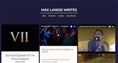 Desktop Screenshot of maxlandiswrites.com