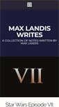 Mobile Screenshot of maxlandiswrites.com